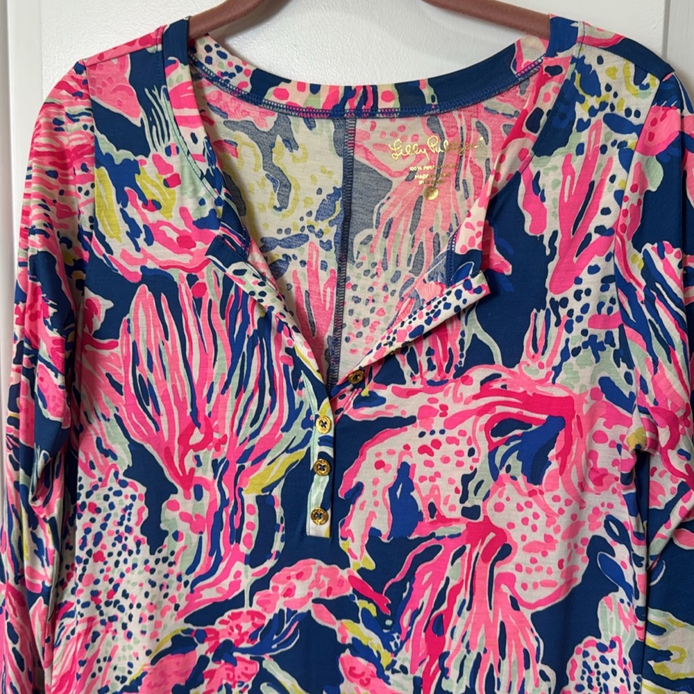 LILLY PULITZER BANYAN DRESS SUNKEN TREASURE SIZE SMALL - Picture 3 of 7